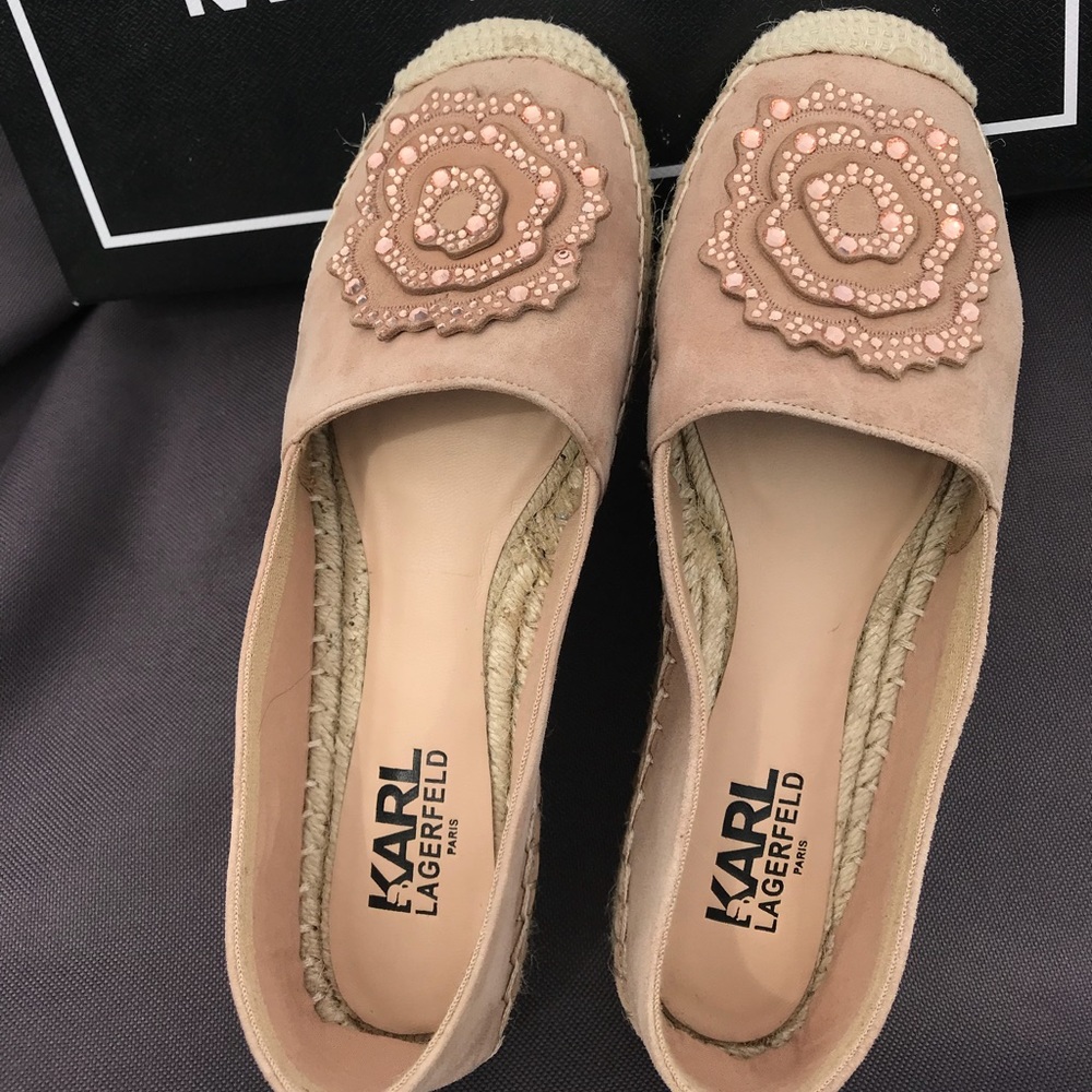 Karl Lagerfeld beige shoes